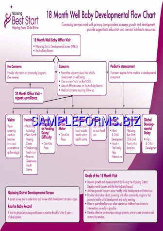 18 Month Well Baby Developmental Flow Chart pdf free